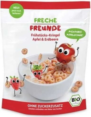 Płatki śniadaniowe jabłko-truskawka bez cukru 125g EKO Erdbar