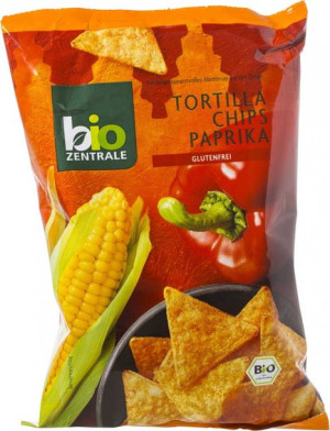 Chipsy tortilla paprykowe bez glutenu 125g EKO Bio-Zentrale