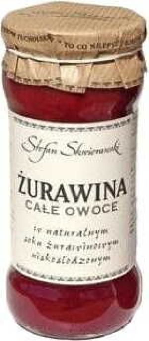 Żurawina całe owoce na naturalnym soku żurawinowym niskosłodzonym 360g