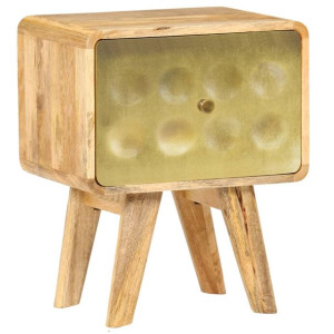 Szafka nocna z litego drewna mango, 40 x 30 x 49 cm