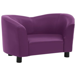 Sofa dla psa, burgundowa, 67x41x39 cm, sztuczna skóra