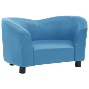 Sofa dla psa, turkusowa, 67x41x39 cm, sztuczna skóra