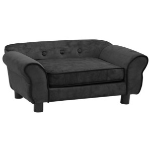 Sofa dla psa, ciemnoszara, 72x45x30 cm, pluszowa