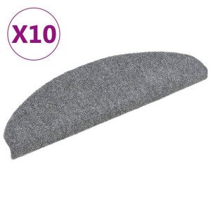 Samoprzylepne nakładki na schody, 10 szt., szare, 65x21x4 cm