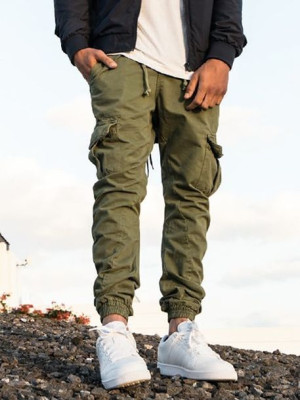 Spodnie Joggery TB1268 Jogger Cargo Olive