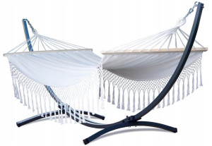 POTENZA Stelaż GRANDE ocynk 220kg + Hamak SANTIA XL z pop