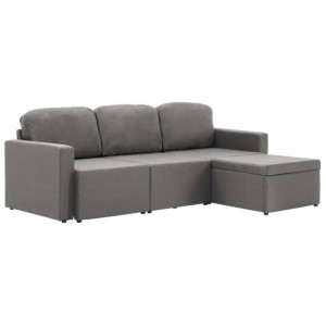 3-osobowa kanapa modułowa, taupe, tkanina