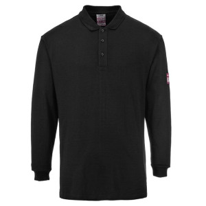Koszulka Polo z długim rękawem PORTWEST Czarny 2XL