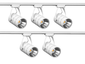 5x Lampa Premium COB 23W biała Barwa zimna 6000K szyna 2m