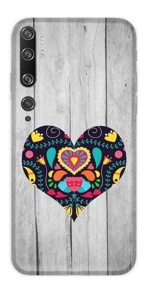 Casegadget Etui Nadruk Czarne Serce Xiaomi Mi Note 10 / 10 Pro