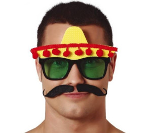 Okulary Meksykańskie Sombrero Kapelusz Karnawał