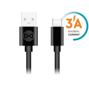 Forever kabel USB USB-C 1,0 m 3A czarny