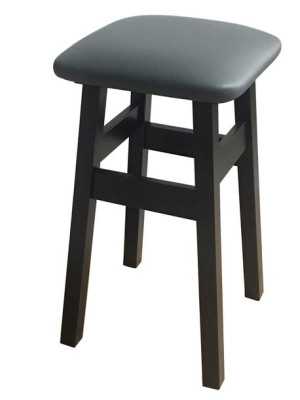 Taboret tapicerowany 55 cm CZARNO-GRAFITOWY