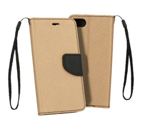 Etui Fancy Samsung S21 Ultra złoto-czarna