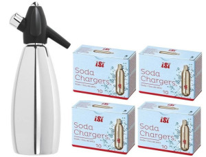 Syfon Do Wody Nierdzewny + 40 Naboi Isi 500500