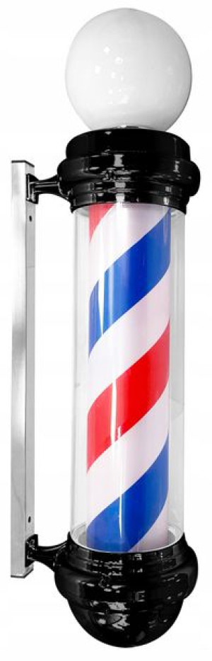 Barber Pole Słupek Plafon Barberski Barber z lampą