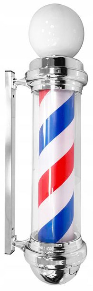 Barber Pole Słupek Plafon Barberski Barber z lampą