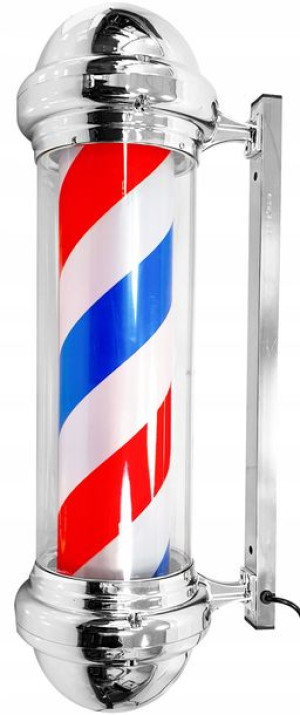 Barber Pole Słupek Plafon Barberski Barber z lampą
