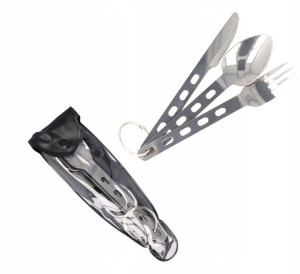 Extra Niezbędnik Łyżka Nóż Widelec 3w1 Stalowy