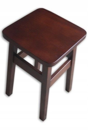 Taboret kuchenny drewniany CIEMNY ORZECH 48 cm