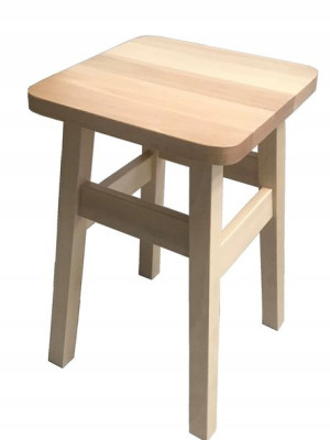 Taboret kuchenny drewniany BUK NATURALNY 48 cm