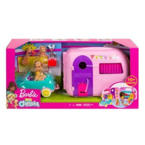Barbie® Przyczepa kempingowa Chelsea + Lalka