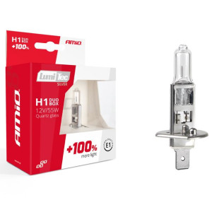 Zestaw żarówek LumiTec SILVER H1 12V 55W +100%