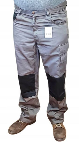 Spodnie Bojówki Granat Robocze Z Gumką - Xl