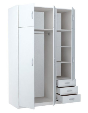 Szafa szafka 6D3S BIAŁA 127cm komoda regał półka