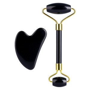 Zestaw Roller Jadeitowy + Kamień Gua Sha