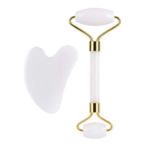 Zestaw Roller Jadeitowy + Kamień Gua Sha