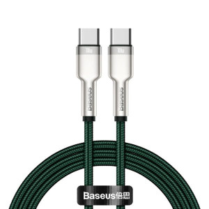Baseus Kabel Cafule Metal Typ C na Typ C PD 100W 1 metr CATJK-C06 zielony