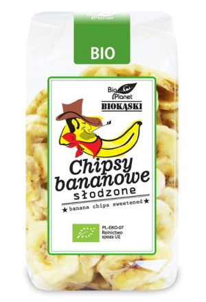Chipsy Bananowe Słodzone Bio 150 G - Bio Planet