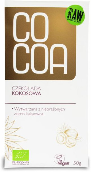 Czekolada Kokosowa Bio 50 G - Cocoa