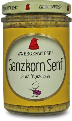 Musztarda Z Całymi Ziarnami Bezglutenowa Bio 160 Ml - Zwergenwiese