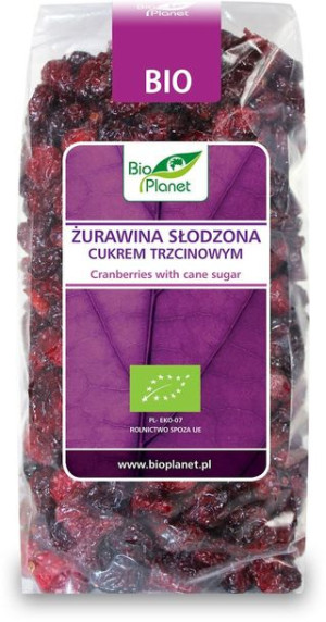 Żurawina Słodzona Cukrem Trzcinowym Bio 400 G - Bio Planet