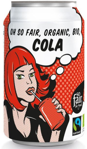 Napój Gazowany O Smaku Cola Fair Trade Bio 330 Ml (puszka) - Oxfam