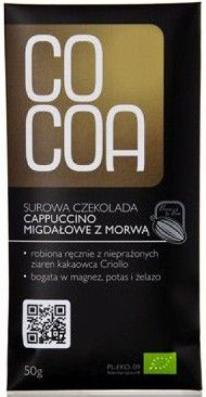 Czekolada Surowa Cappuccino Migdałowe Z Morwą Bio 50 G - Cocoa