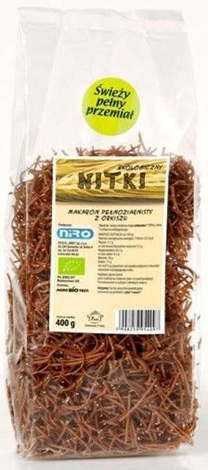 Makaron (orkiszowy Razowy) Nitki Bio 400 G - Niro