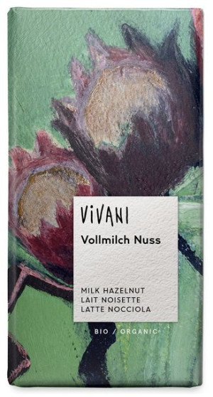 Czekolada Mleczna Z Całymi Orzechami Bio 100 G - Vivani