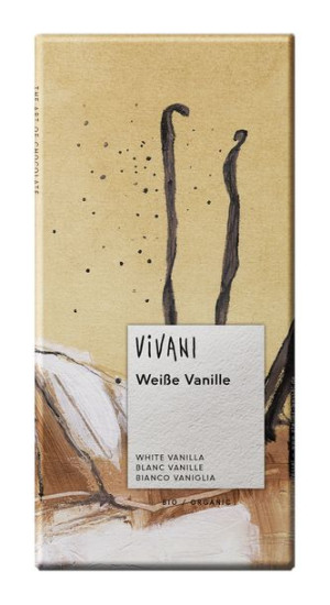Czekolada Biała Z Wanilią Bio 80 G - Vivani