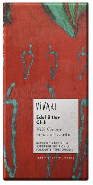 Czekolada Gorzka Z Chili Bio 100 G - Vivani