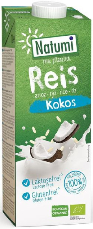 Napój Ryżowo-kokosowy Bez Dodatku Cukrów Bezglutenowy Bio 1 L - Natumi