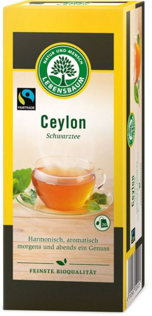 Herbata Czarna Ceylon Ekspresowa Bio (20 X 2 G) - Lebensbaum