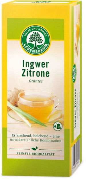 Herbata Zielona Imbir - Cytryna Ekspresowa Bio (20 X 2 G) - Lebensbaum
