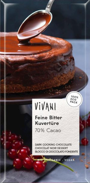 Kuwertura Gorzka Do Gotowania Bio 200 G - Vivani