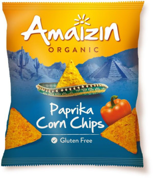 Chipsy Kukurydziane O Smaku Paprykowym Bezglutenowe Bio 75 G - Amaizin