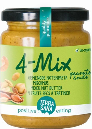 Krem Orzechowy Mix (4 Orzechy) Bio 250 G - Terrasana