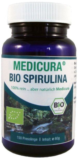 Spirulina W Pastylkach (glony) Bio 60 G (150 Szt.) - Medicura
