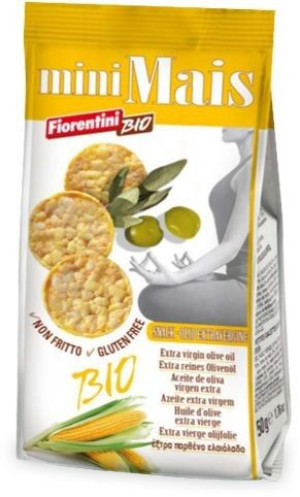 Krążki Kukurydziane Z Oliwą Z Oliwek Extra Virgin Bezglutenowe Bio 50 G - F